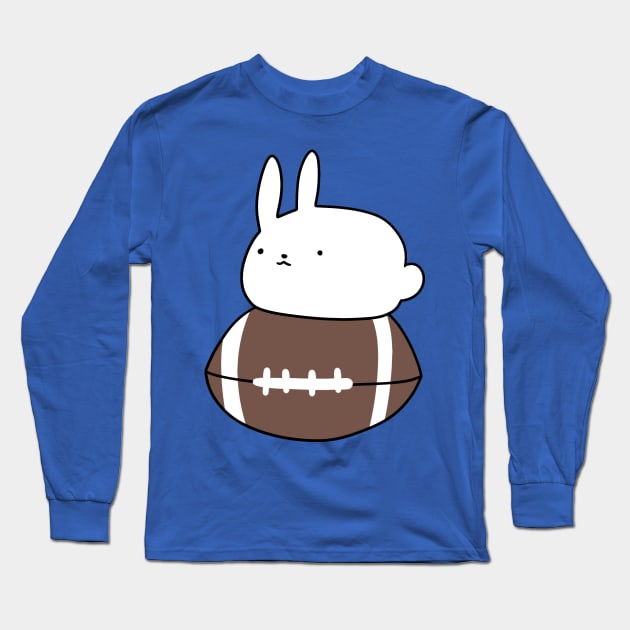 Little Bunny and Football Long Sleeve T-Shirt by saradaboru
